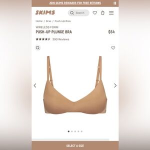 Skims Wireless PUSH-UP PLUNGE BRA